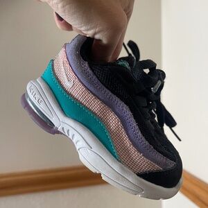 Nike Air Max 95 TD‎ 'Have A Nike Day' Toddlers Sz 6C Hyper Jade Black